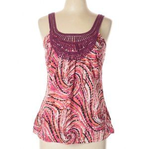 NWT PrAna Breathe Jen Crochet Swirl Yoga Tank Top